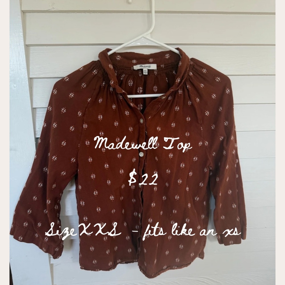 Madewell Rust Button Down Shirt